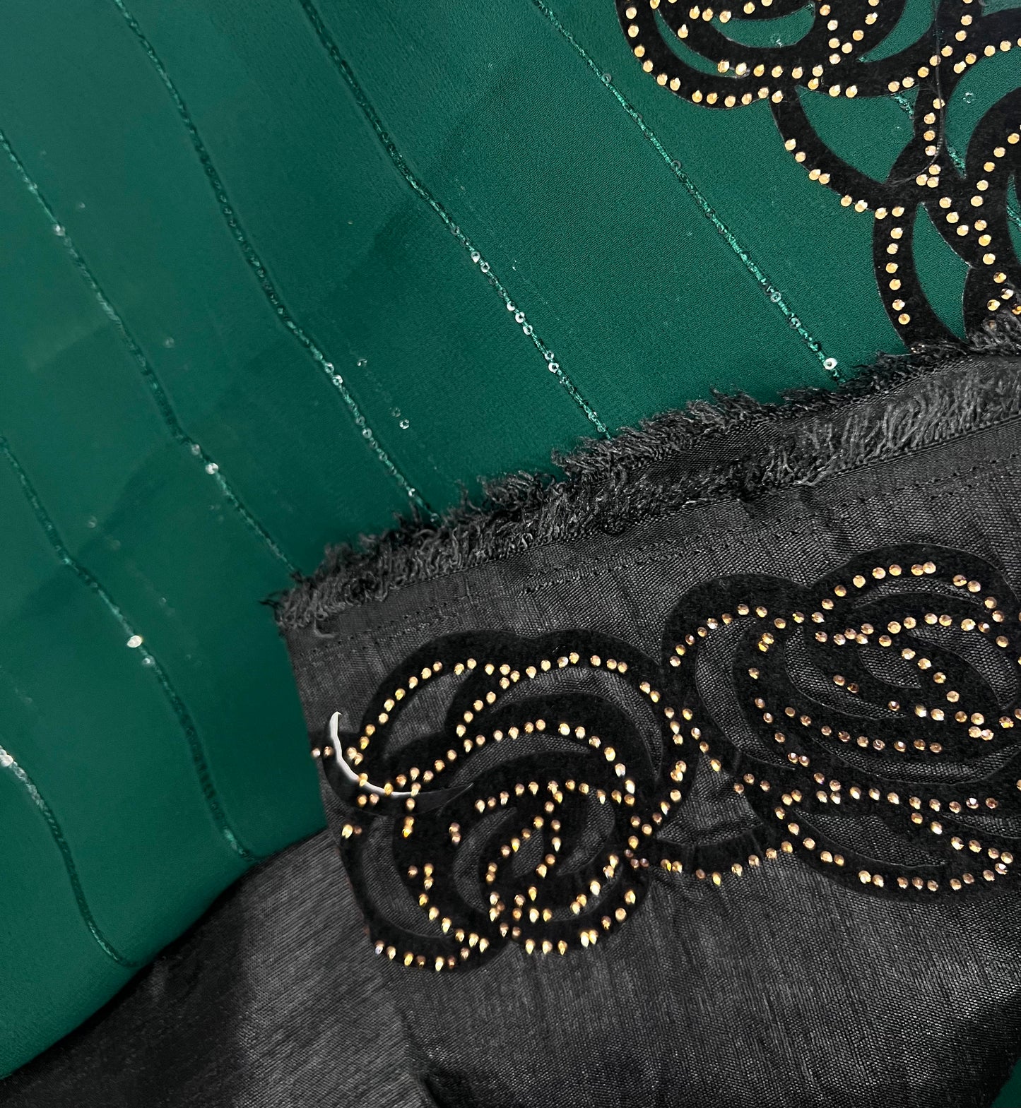 Rose Border Chiffon Saree