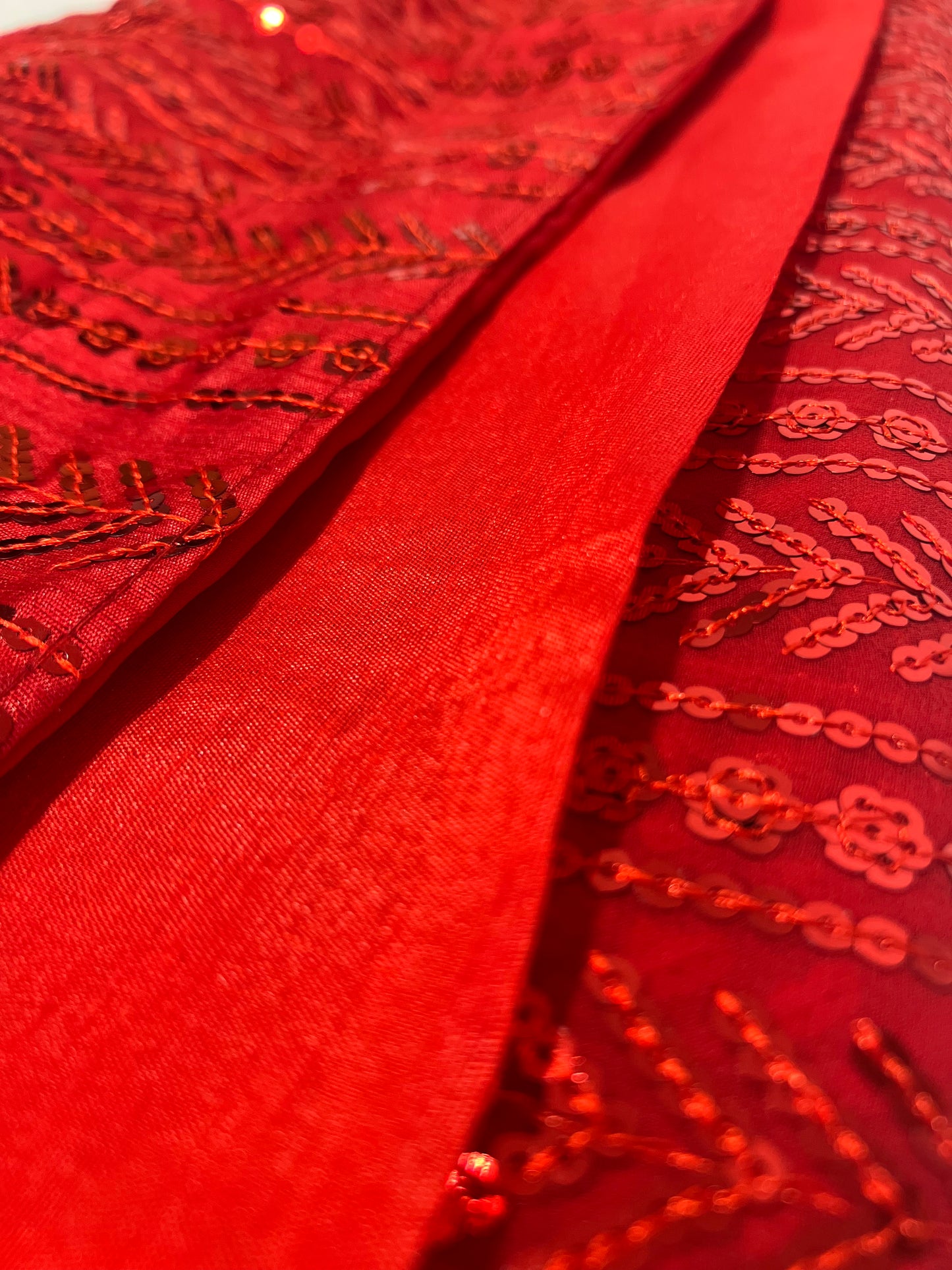 Full Sequin Red Chiffon