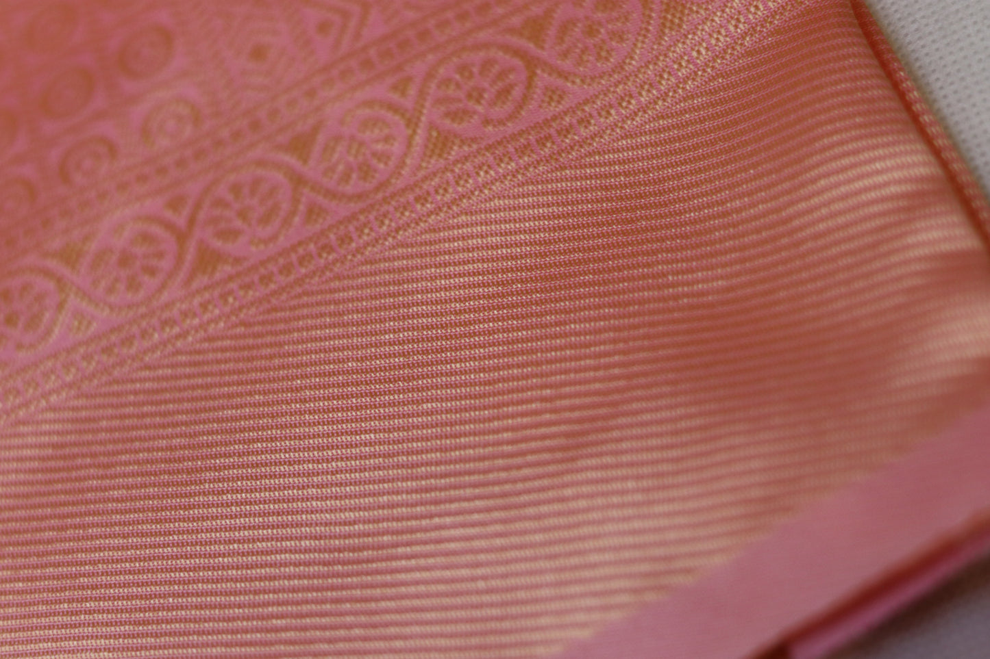 Peach Pink Silk Saree